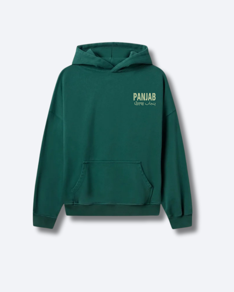 Panjab Oversized Hoodie - Dark Green