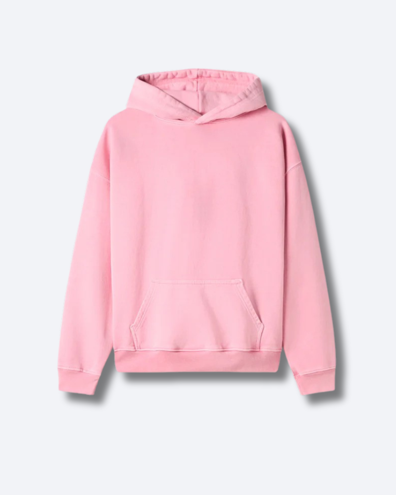 Essential Boxy Hoodie-Pink